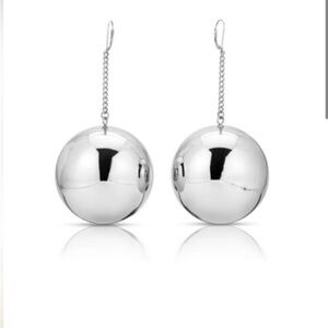 NWOT Simon Miller “Drop The Ball” Extra Large Light Weight Silver Earrings